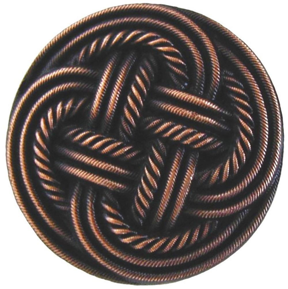 Notting Hill Classic Weave Knob Antique Copper