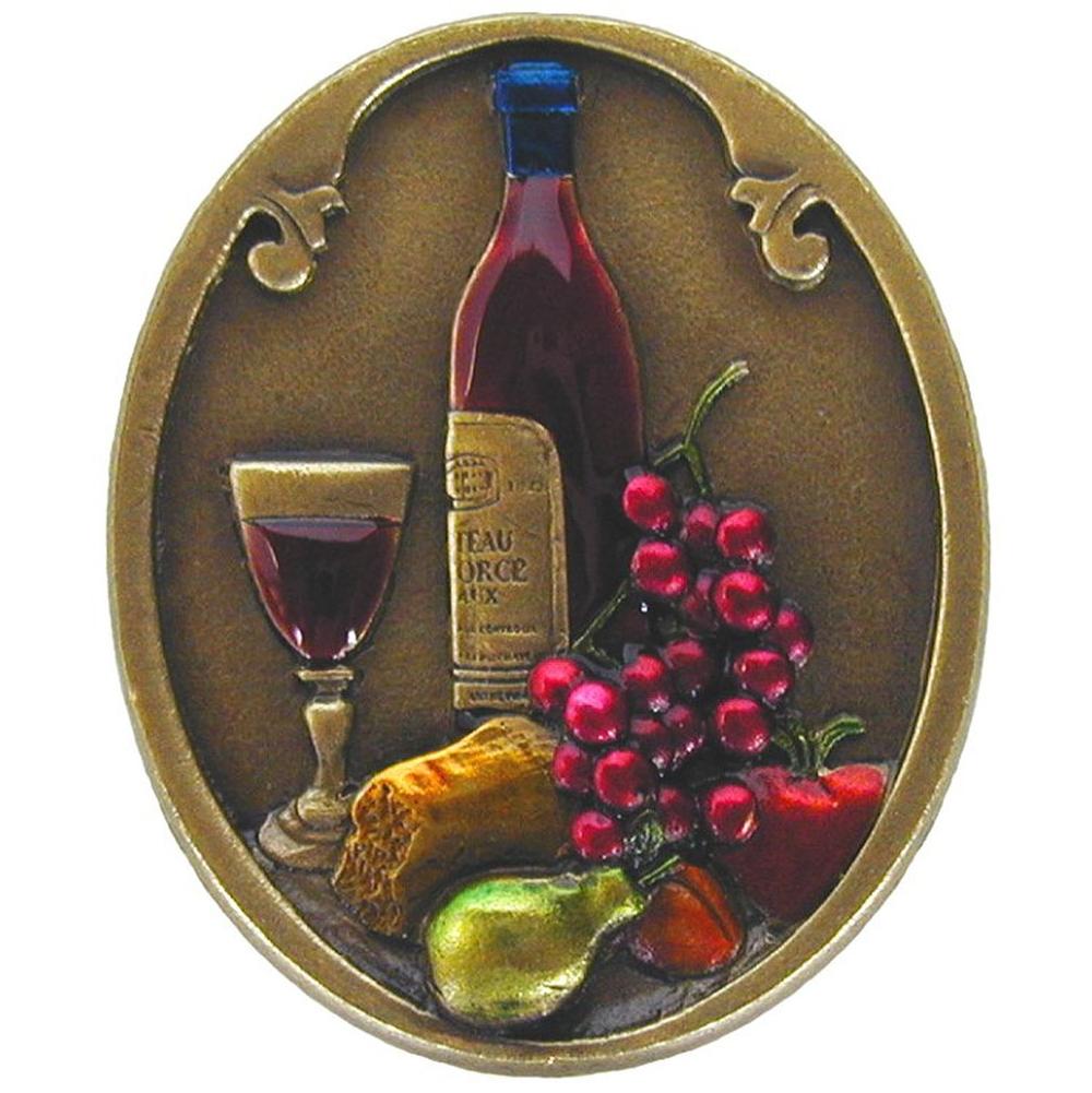Notting Hill Best Cellar (Wine) Knob Hand-tinted Antique Brass