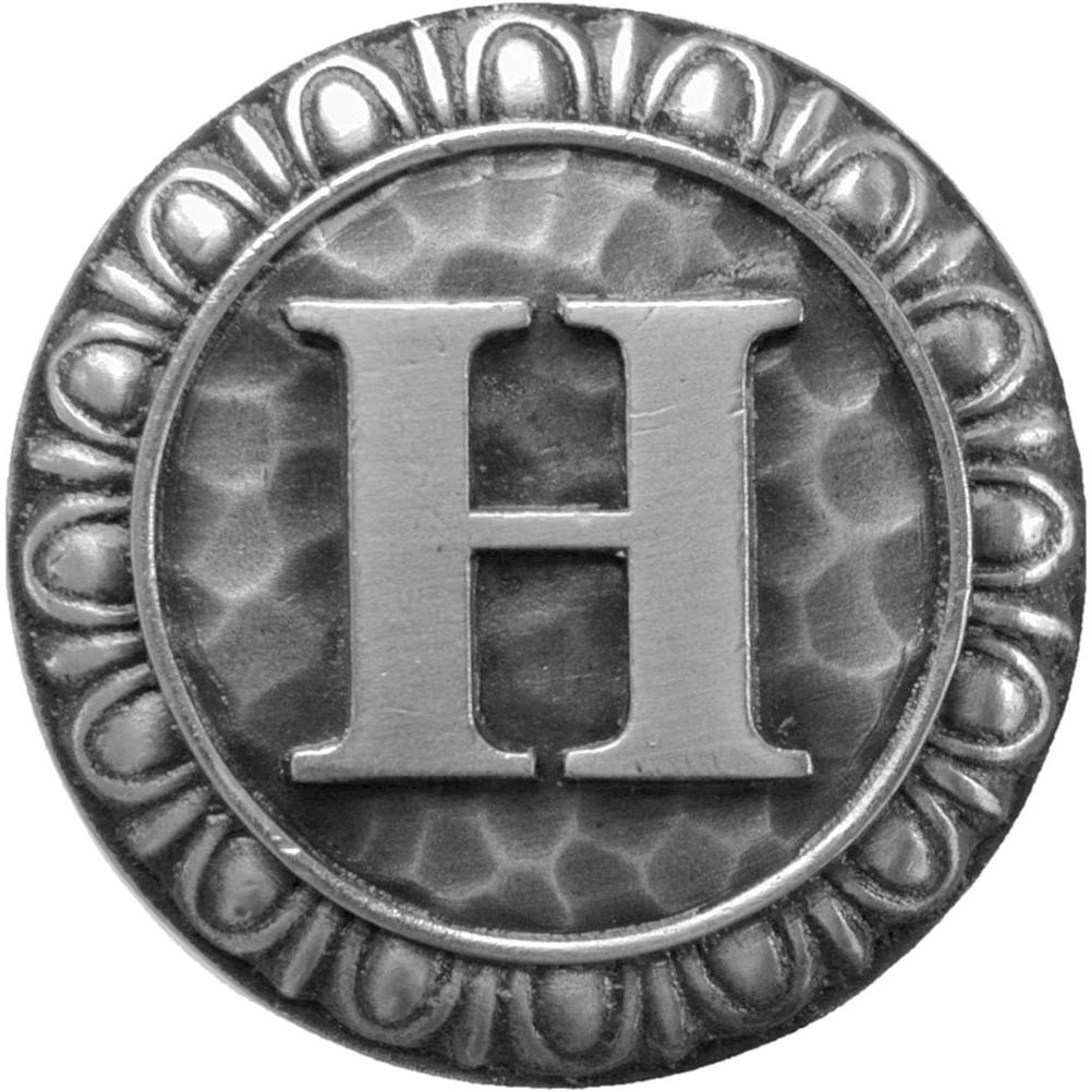 Notting Hill Initial H Knob Antique Pewter