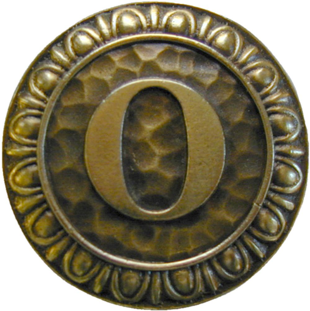 Notting Hill Initial O Knob Antique Brass