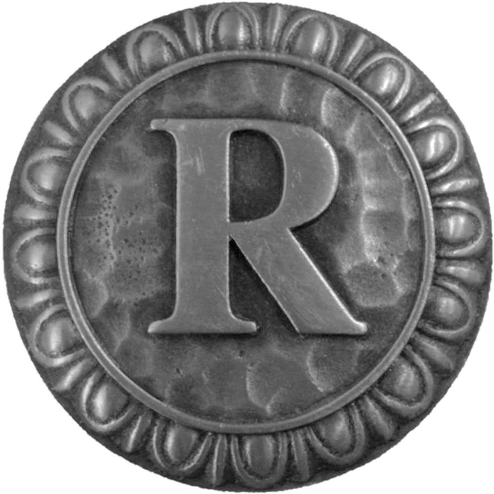 Notting Hill Initial R Knob Antique Pewter