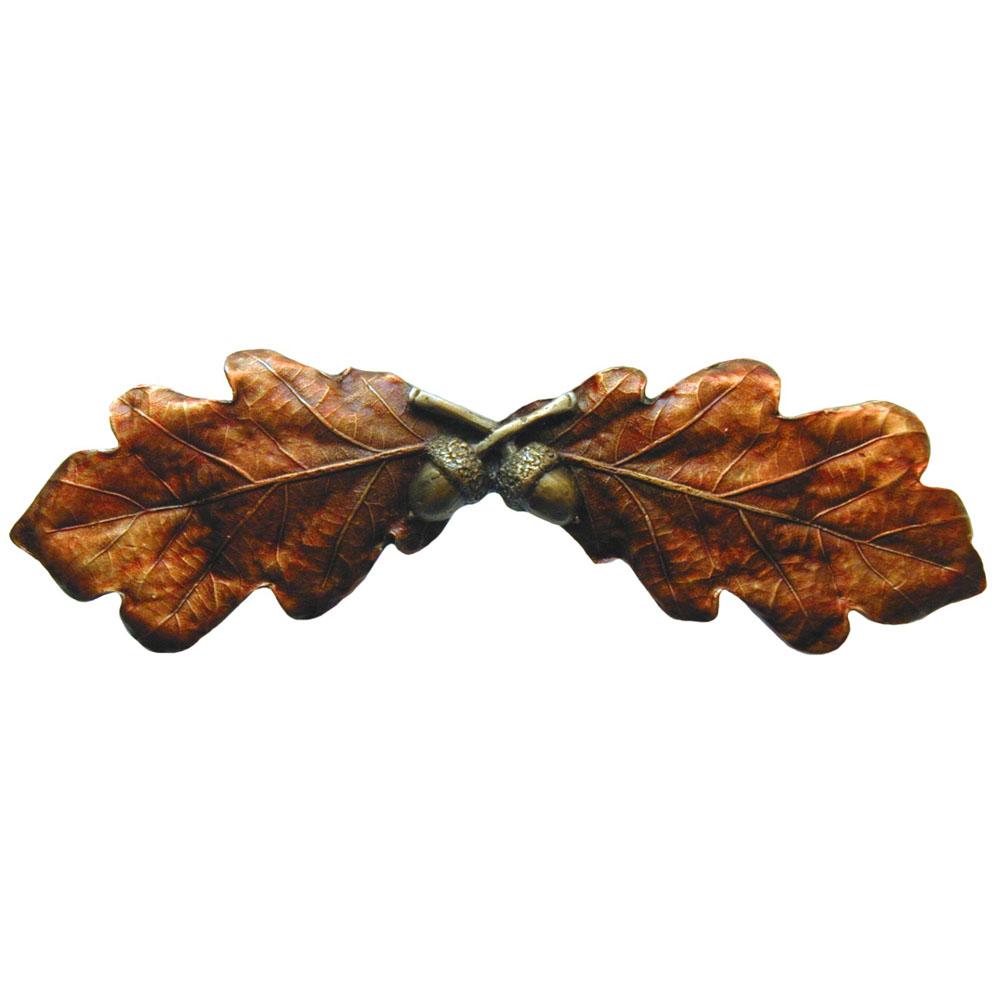 Notting Hill Oak Leaf Pull Hand-tinted Brass