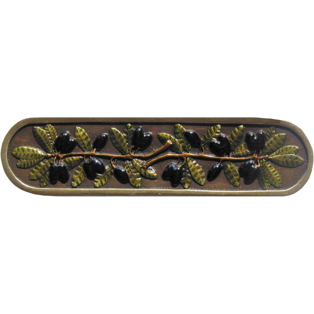 Notting Hill Olive Branch Pull Hand-tinted Antique Brass