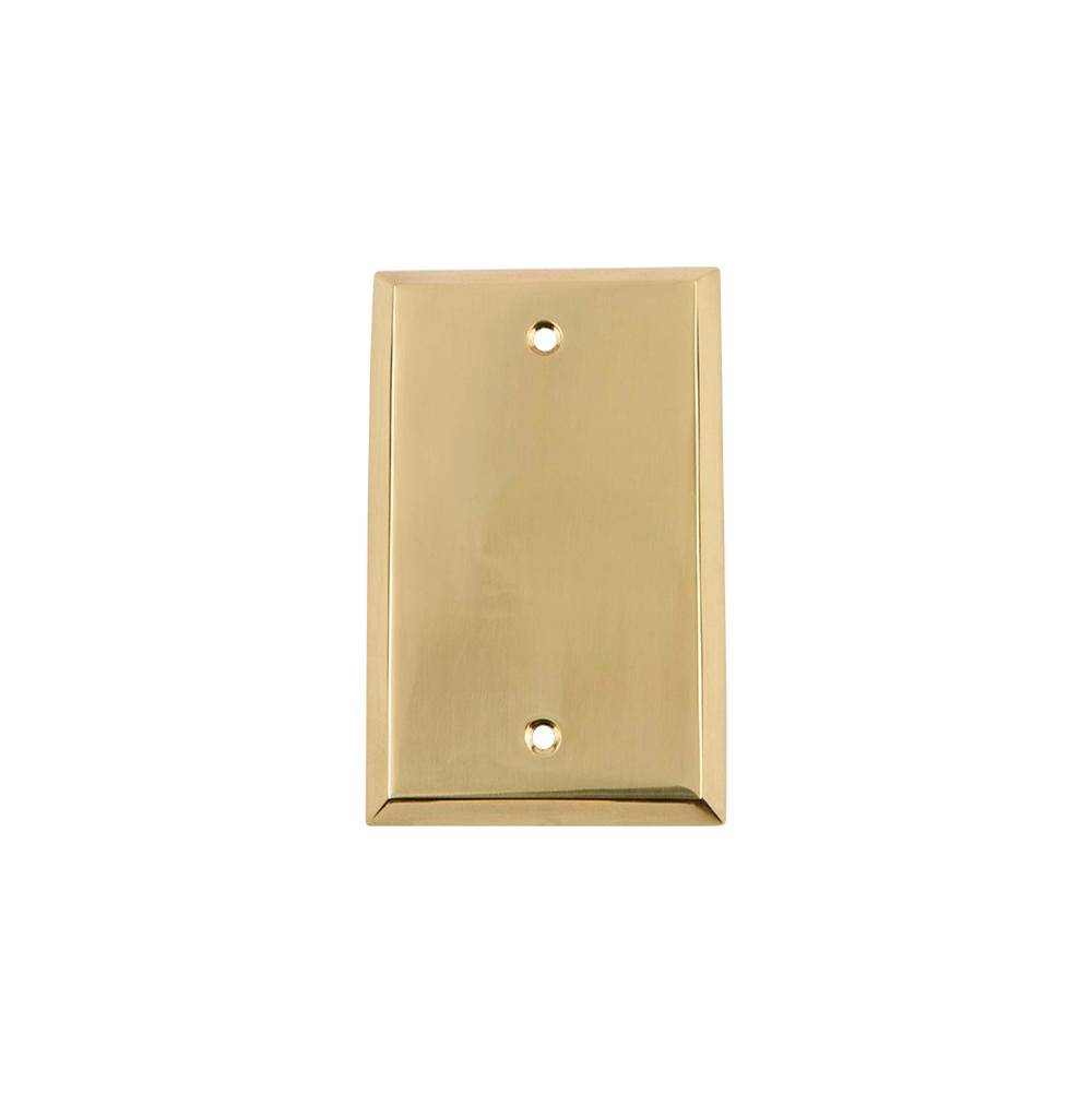 Nostalgic Warehouse Nostalgic Warehouse New York Switch Plate with Blank Cover in Polished Brass