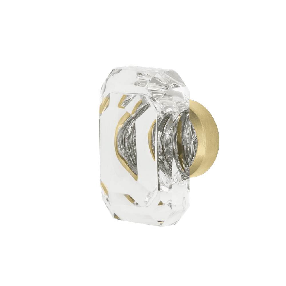 Nostalgic Warehouse Baguette Clear Crystal Crystal 1 9/16'' Cabinet Knob in Satin Brass