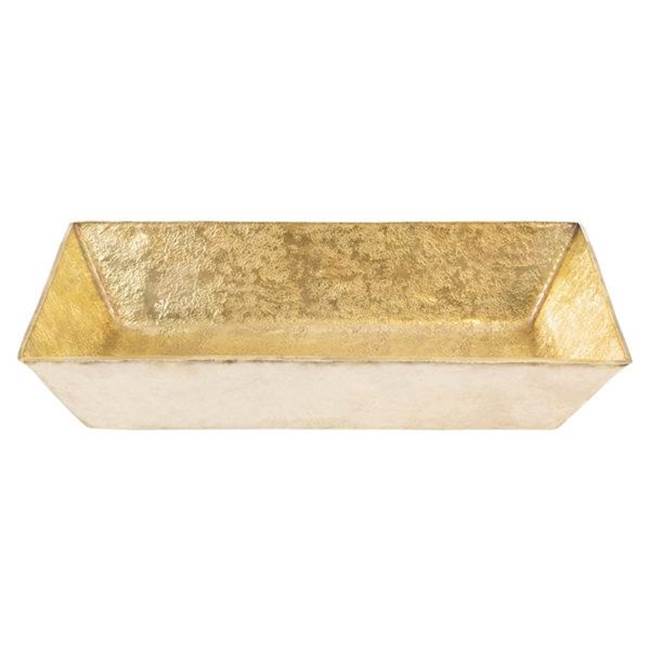 Premier Copper Products 20'' Rectangle Vessel Terra Firma Brass Sink in Polished Brass