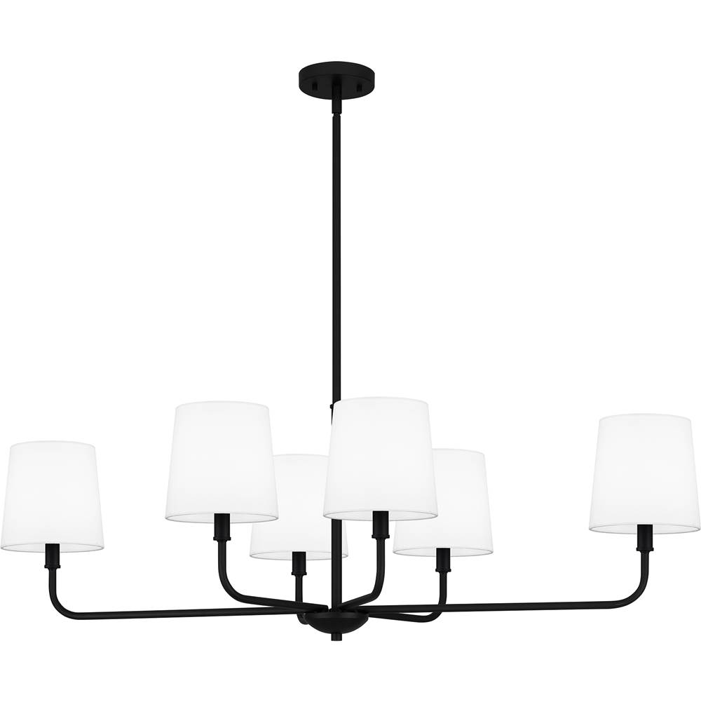 Quoizel Linear chandelier 6 lights matte black