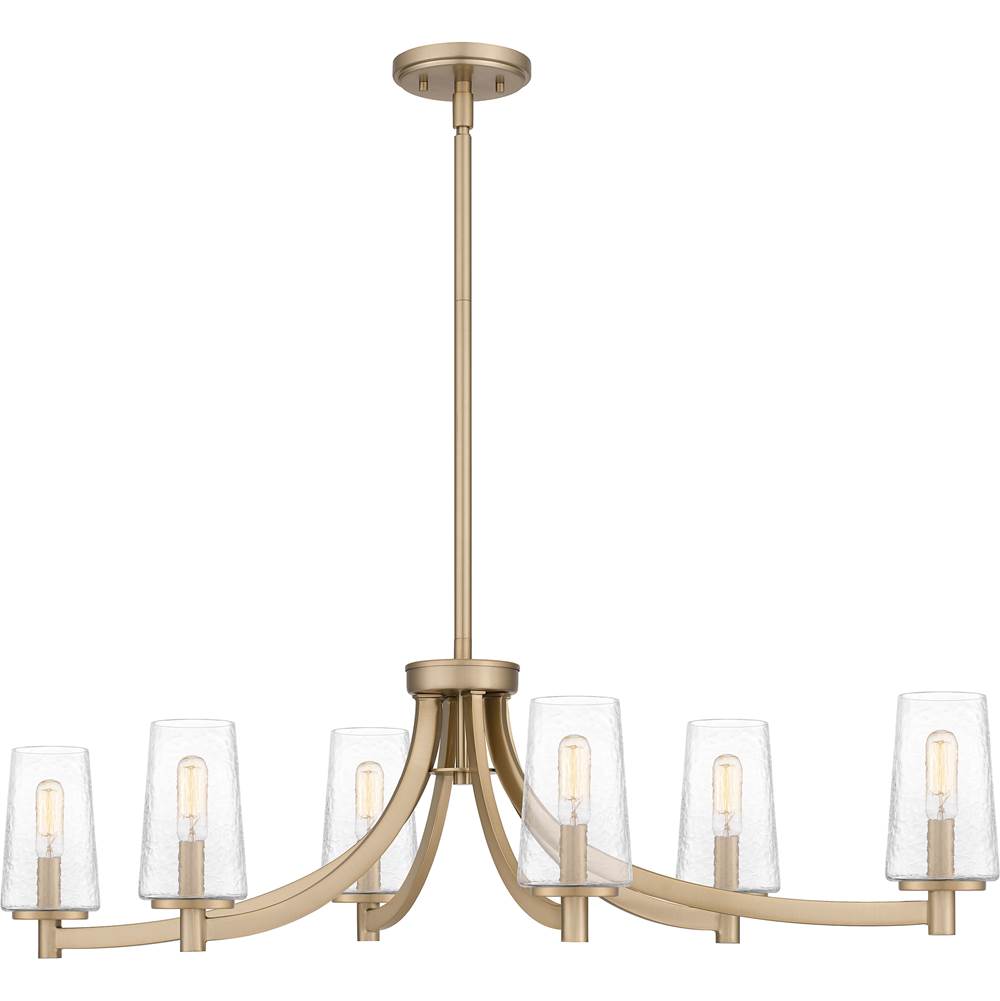 Quoizel Linear chandelier 6 lights bronze gold
