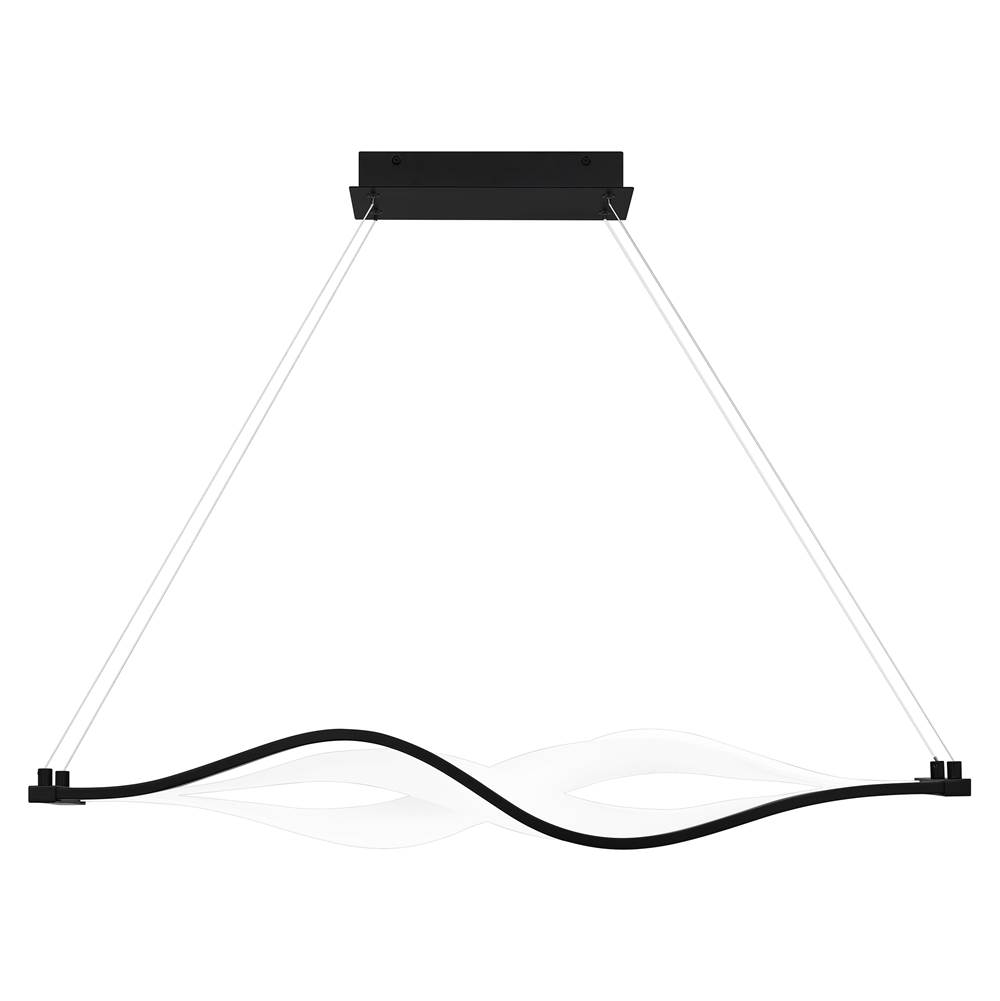 Quoizel Linear chandelier led light matte black