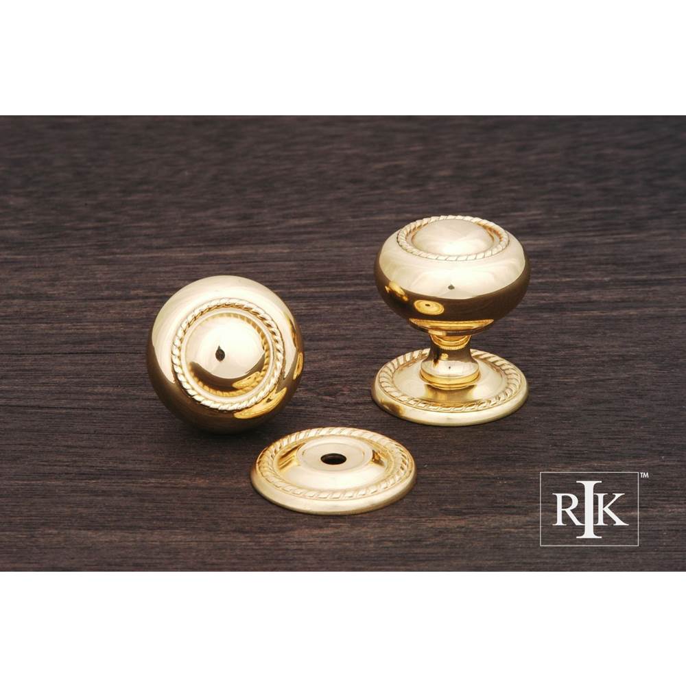 RK International Small Rope Knob with Detachable Back Plate