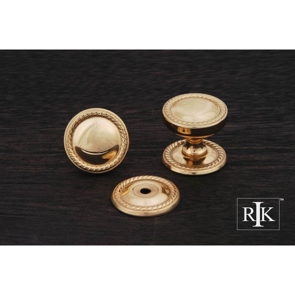 RK International Flat Rope Knob with Detachable Back Plate