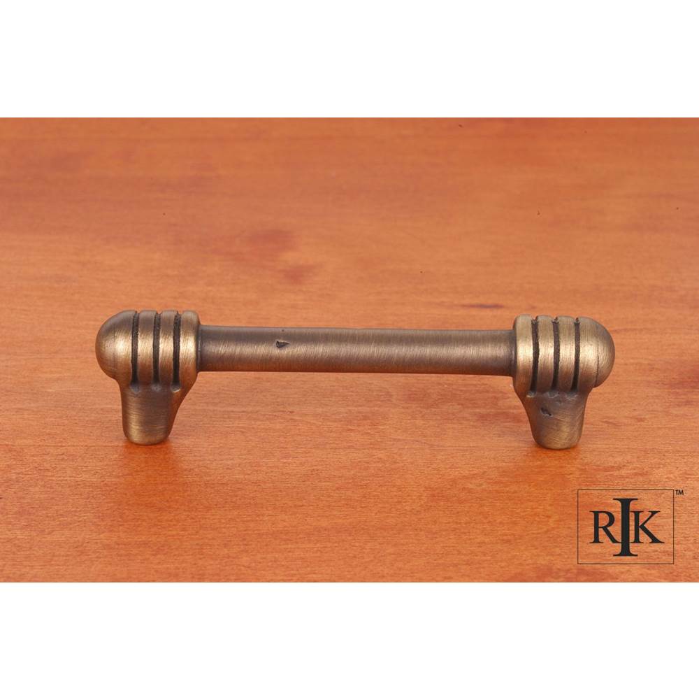 RK International 3 1/2'' c/c Distressed Rod with Swirl Ends Pull