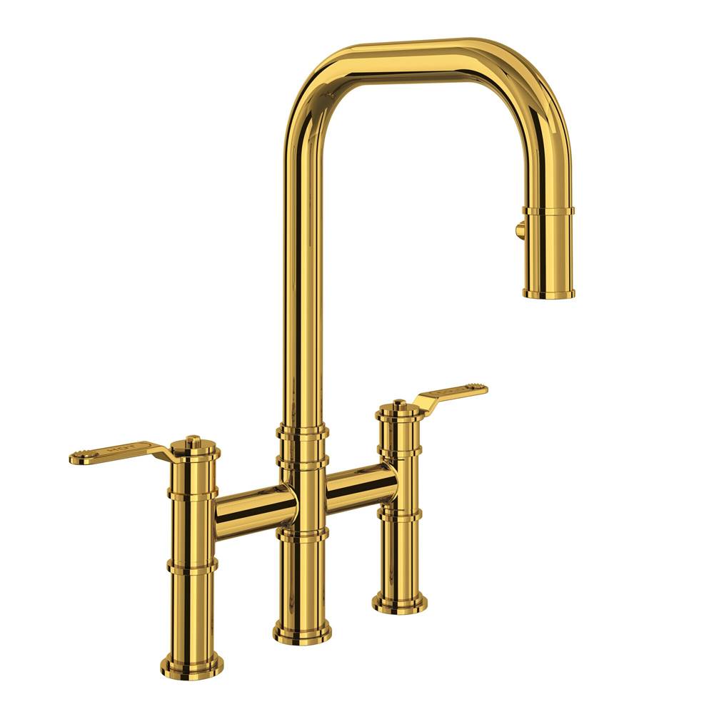 Rohl Armstrong™ Pull-Down Bridge Kitchen Faucet With U-Spout