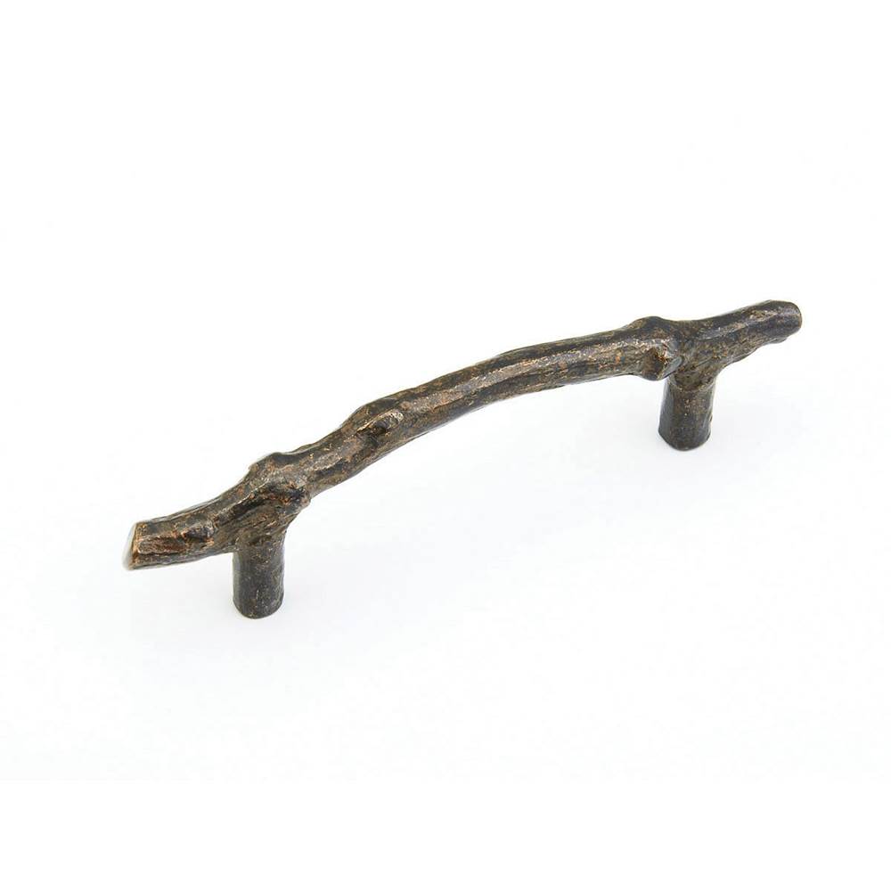 Schaub And Company Pull, Twig, Antique Bronze, 4'' cc