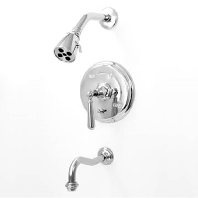 Sigma Pressure Balanced Tub & Shower Set Trim (Includes Haf And Wall Tub Spout) Loire Antique Brass .82
