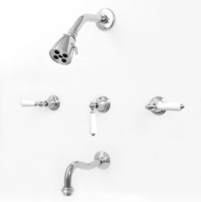 Sigma 3 Valve Tub & Shower Set TRIM (Includes HAF and Wall Tub Spout) ORLEANS POLISHED BRASS PVD .40