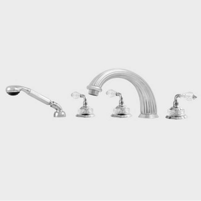 Sigma Roman Tub Set Trim With Deckmount Handshower Luxembourg Polished Nickel Pvd .43
