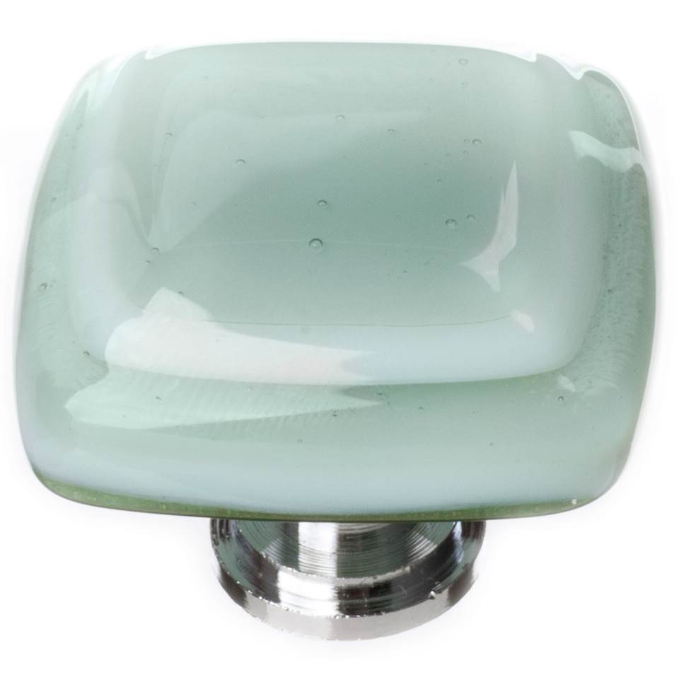 Sietto Stratum Spruce Green Knob With Polished Chrome Base