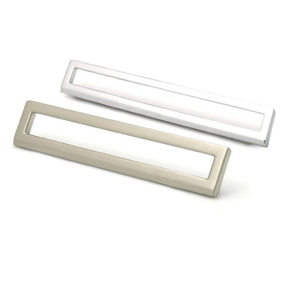 Topex Bent Rectangular Pull 192mm or 224mm Polished Satin Nickel