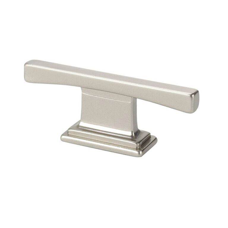 Topex Thin Square Transitional T Cabinet Pull Satin Nickel 16mm