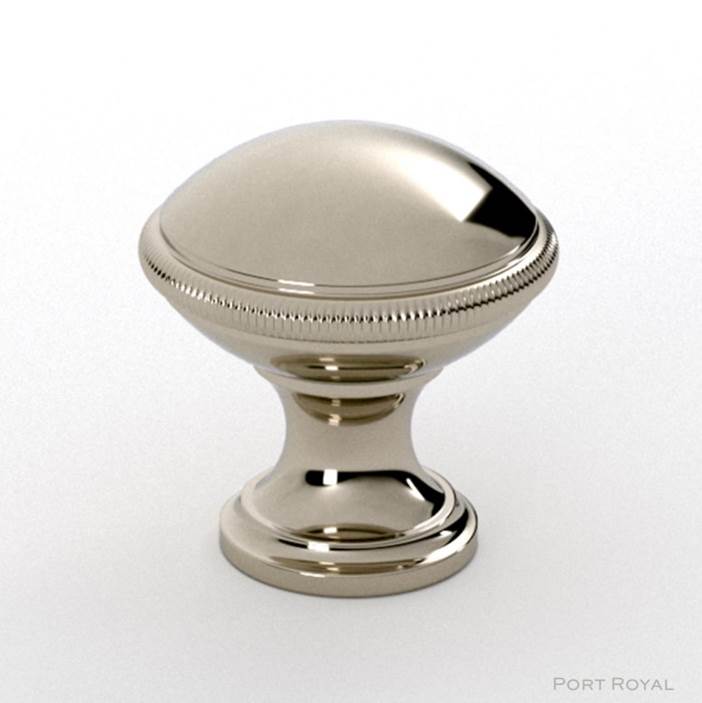 Water Street Brass Port Royal 1'' Coin Knob - Hammered - Polished Chrome