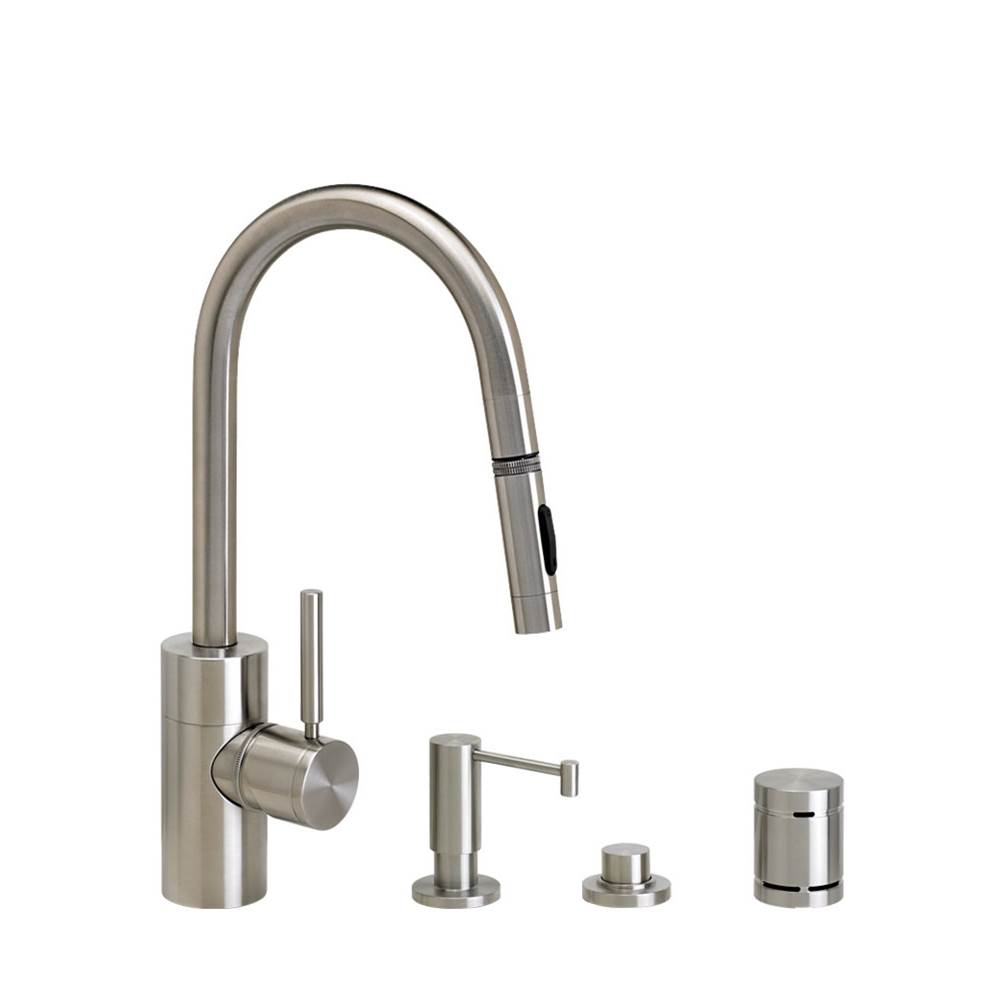 Waterstone Waterstone Contemporary Prep Size PLP Pulldown Faucet - Toggle Sprayer - 4pc. Suite