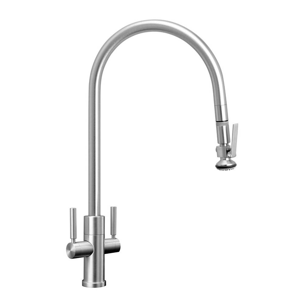 Waterstone Modern Extended Reach 2 Handle Plp Pulldown Faucet - Lever Sprayer
