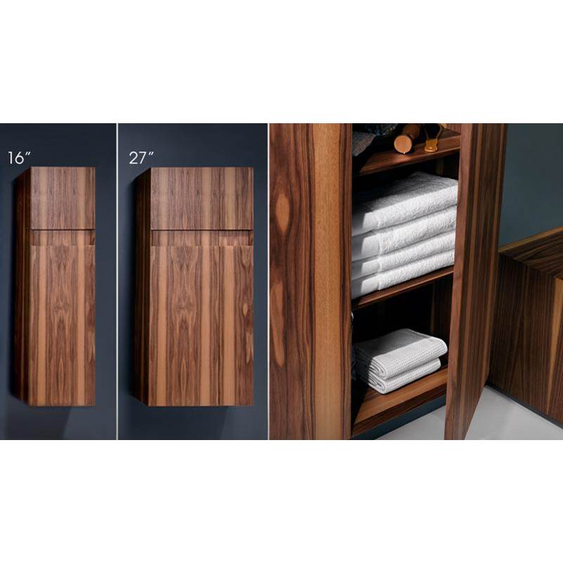 WETSTYLE Furniture ''M'' - Linen Cabinet 16 X 60 - Right Hinges - Lacquer Black Matt