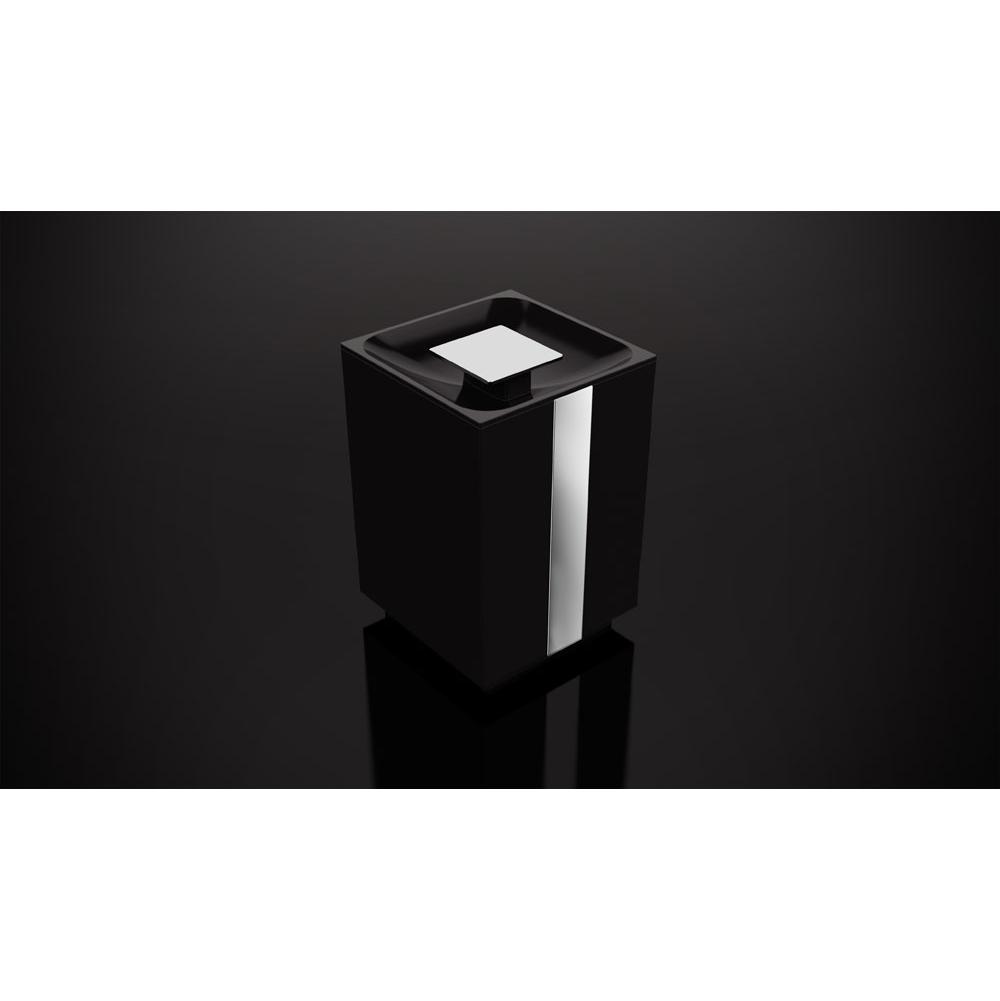 Zen Design One Waste Bin 0.4 Gallon W 5 1/8'' x D 5 1/8'' x H 5 3/8'' Black