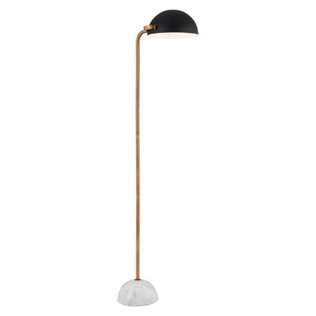Zuo Irving Floor Lamp Black and White