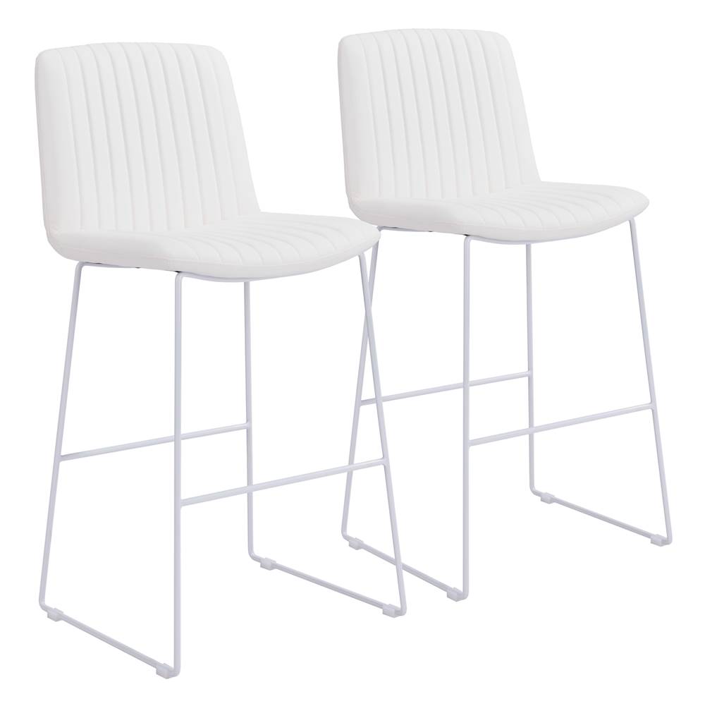 Zuo Mode Bar Chair (Set of 2) White