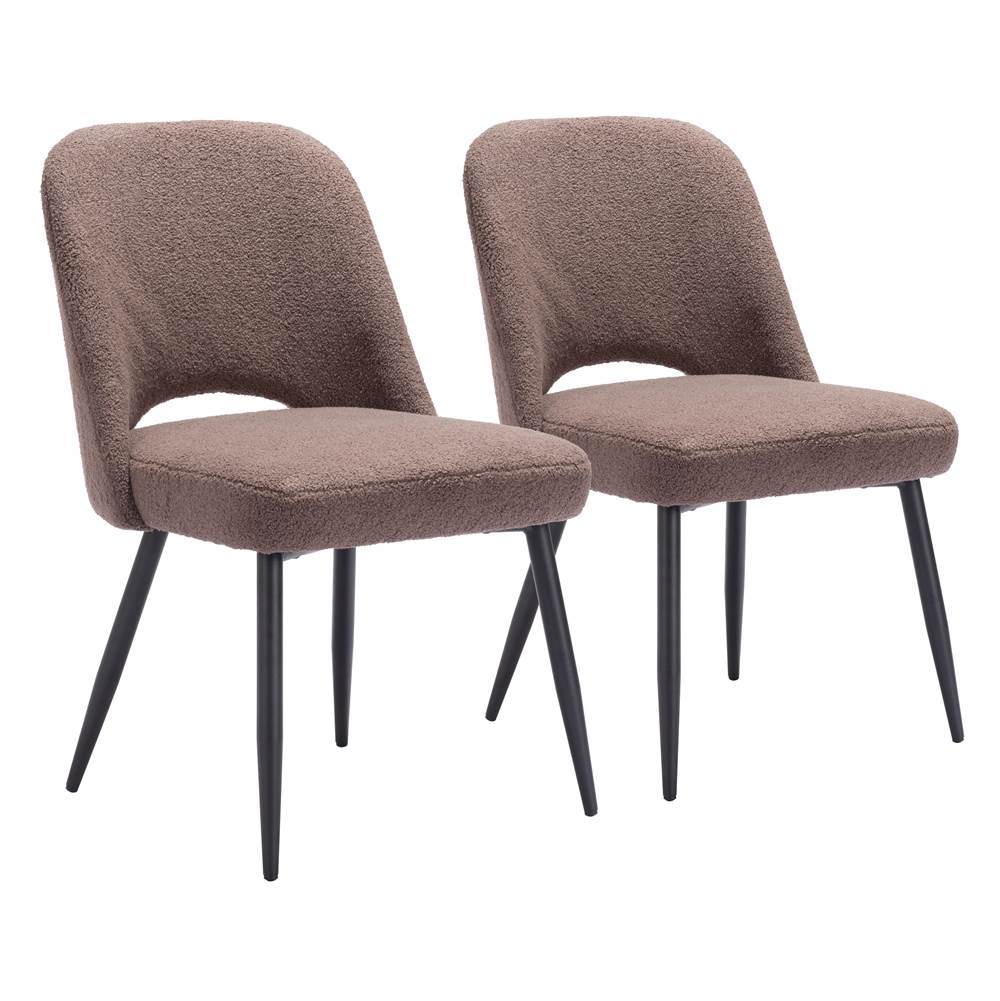 Zuo Teddy Dining Chair (Set of 2) Brown