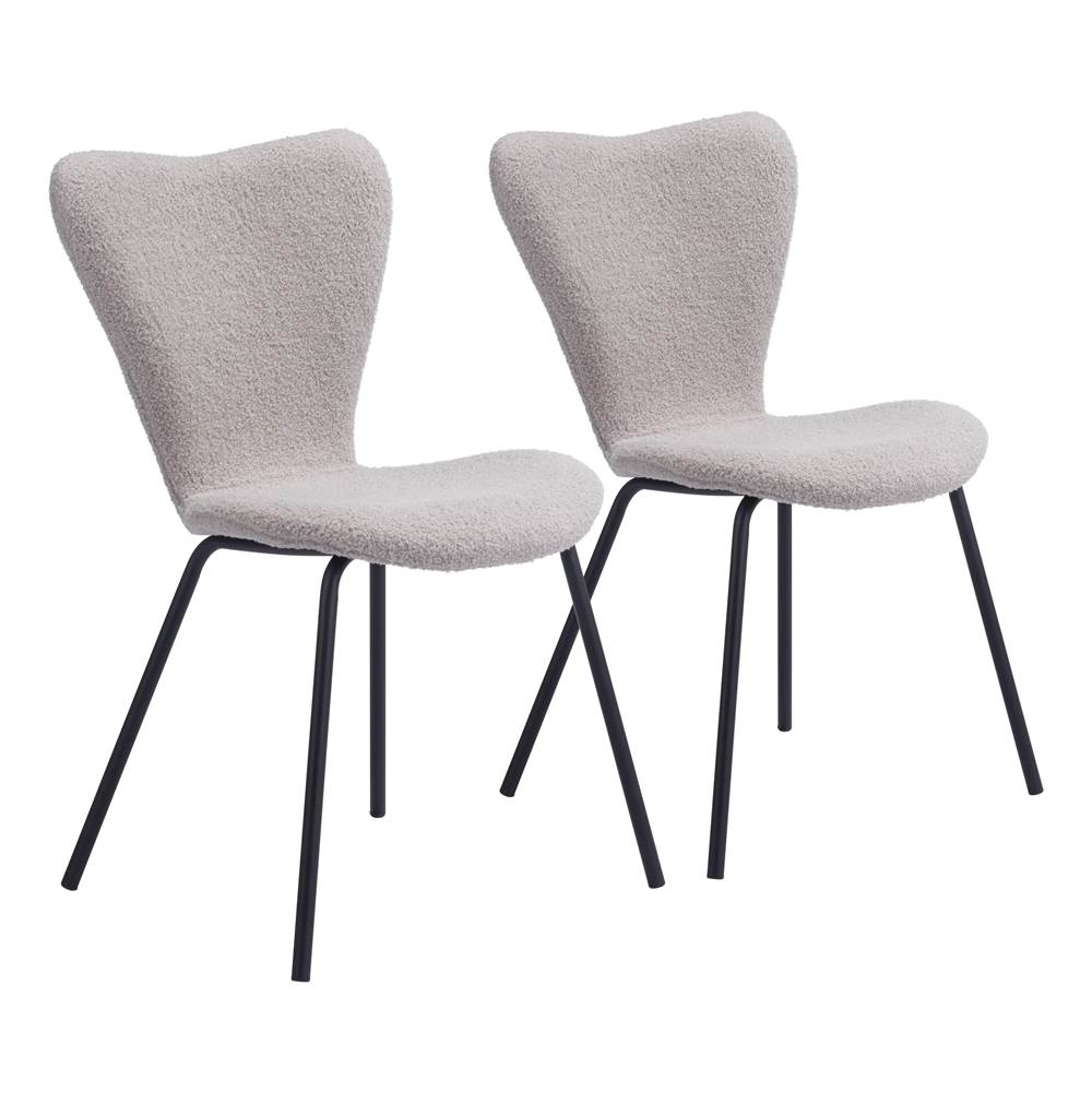 Zuo Thibideaux Dining Chair (Set of 2) Light Gray