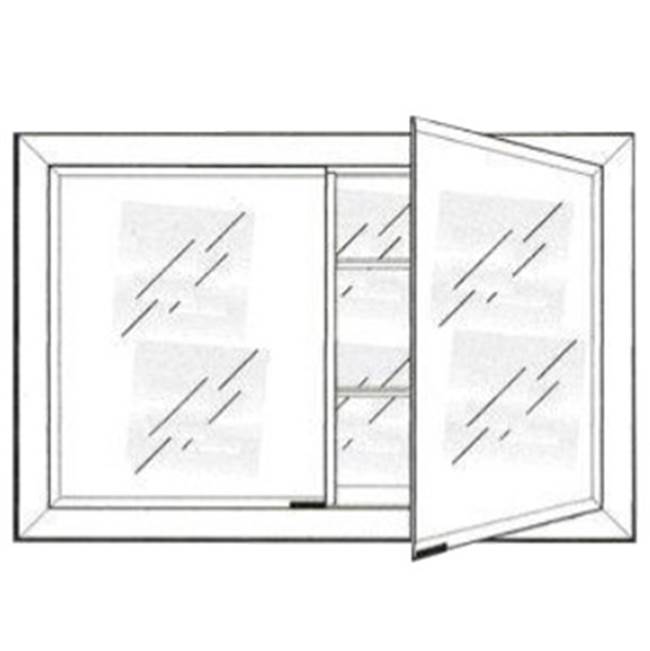 Afina Corporation Double Door 27X21 Recessed Polished Glimmer- Scallop