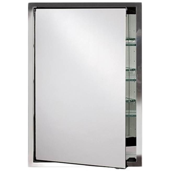 Afina Corporation Urban Steel 1''Stainless Frame Med Cabinet-Brushed-Small 15 1/2 X28