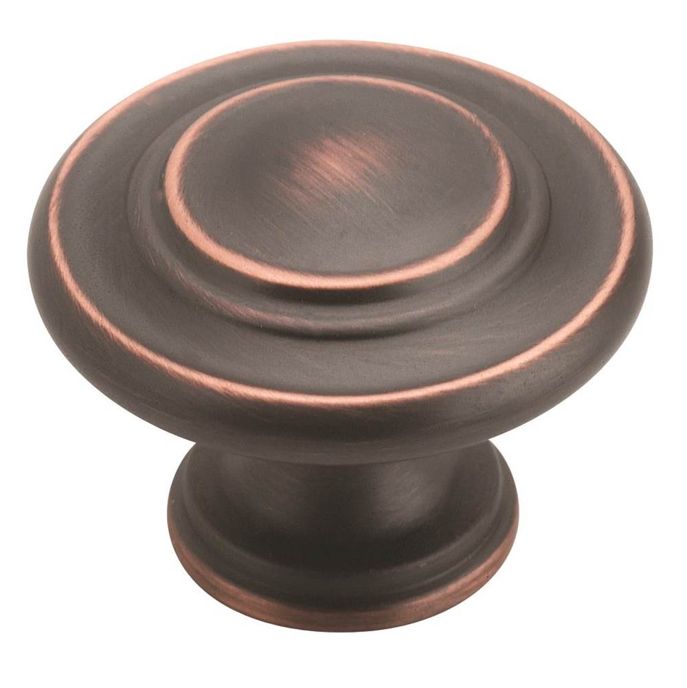Amerock Inspirations 1-5/16 in (33 mm) Diameter Oil-Rubbed Bronze Cabinet Knob - 10 Pack