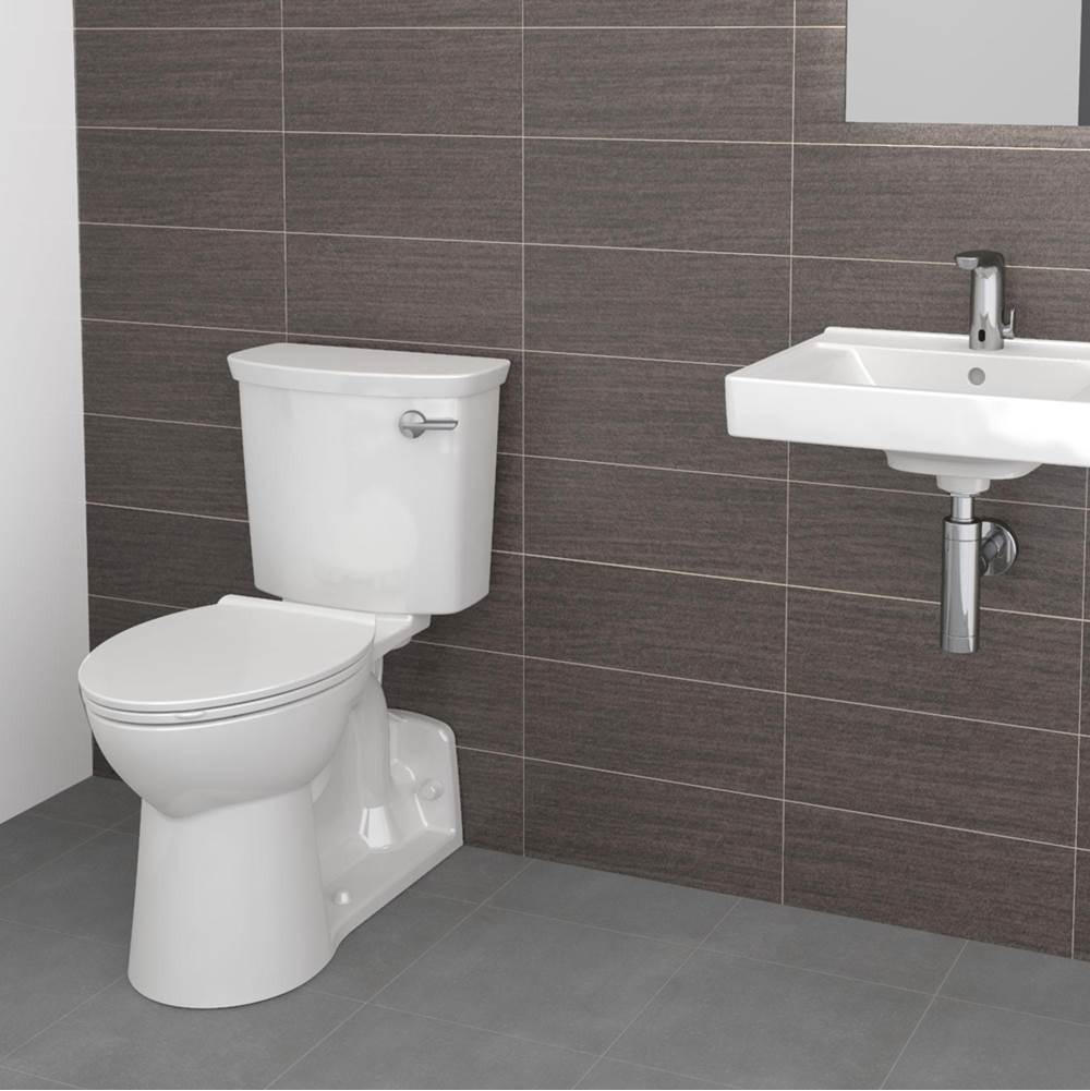 American Standard Yorkville™ VorMax® Two-Piece 1.28 gpf/4.8 Lpf Right-Hand Trip Lever Chair Height Back Outlet Elongated EverClean® Toilet