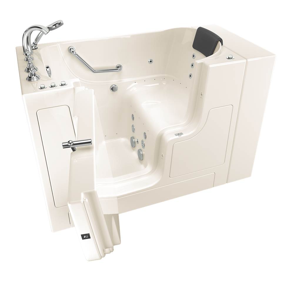 American Standard Gelcoat Premium Series 30 x 52 -Inch Walk-in Tub With Combination Air Spa and Whirlpool Systems - Left-Hand Drain With Faucet