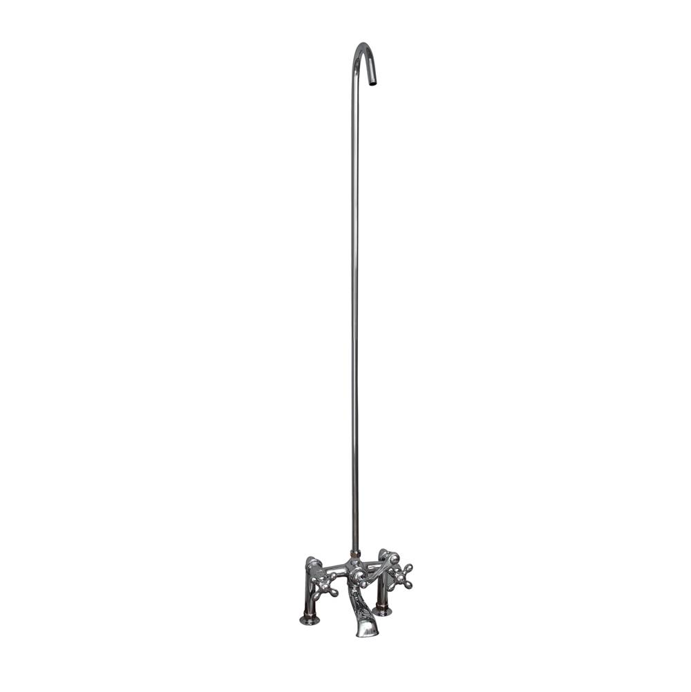 Barclay Elephant Spout, 6'' Mts, CrossHdle, 62'' Riser,Polshed Nickel