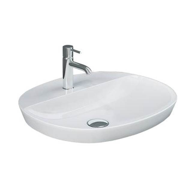 Barclay Variant 19-3/4'' x 16-1/2'' OvalDrop-In Basin,1-Hole W/Deck,WH