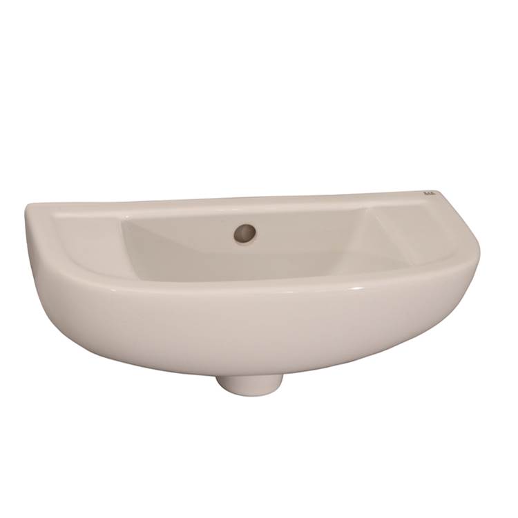 Barclay Compact Slim Line Basin, 18'' 1 hole right - White