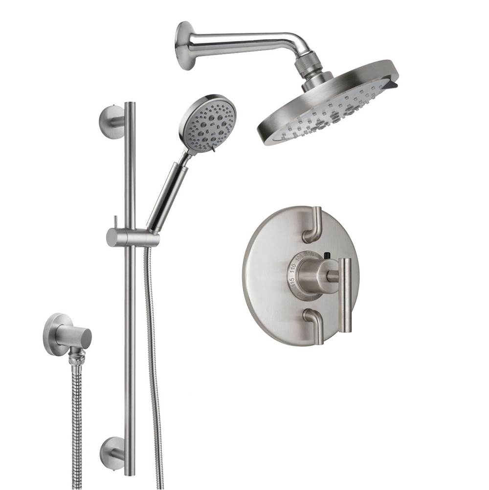 California Faucets Tiburon StyleTherm® 1/2'' Thermostatic Shower System with Showerhead and Handshower on Slide Bar