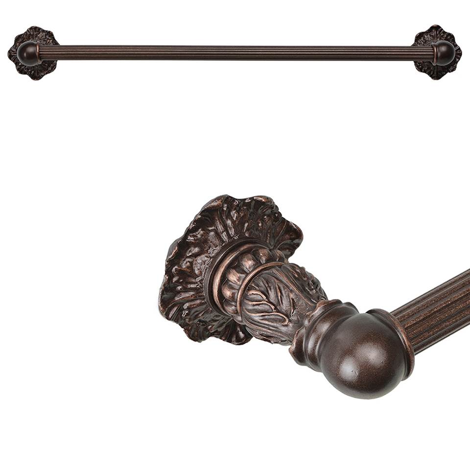 Carpe Diem Hardware Acanthus 36'' O.C. (Approximately) Towel Bar Renaissance Style With 5/8'' Reeded Center