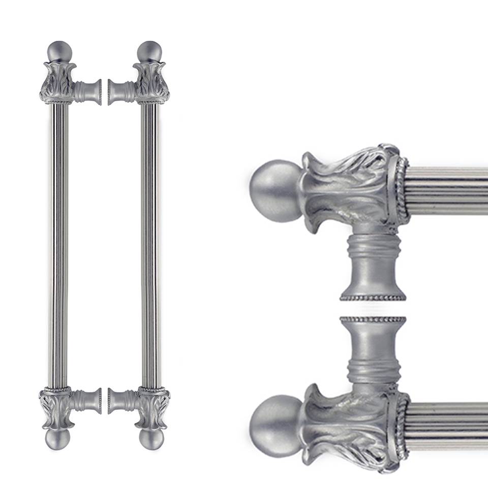Carpe Diem Hardware Acanthus Back To Back 12'' O.C. {Approx.} w/ 5/8'' Reeded Center Long Pull Romanesque Style
