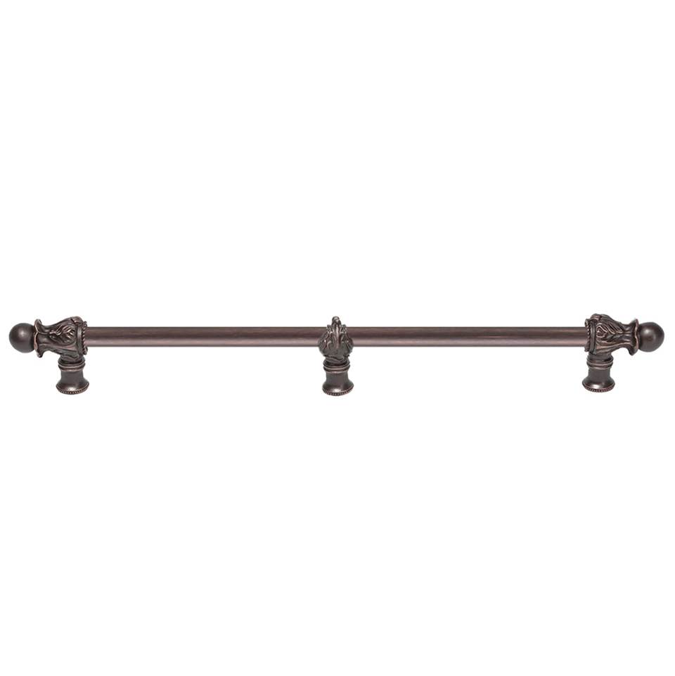 Carpe Diem Hardware Acanthus 22'' O.C. (Approx.) With 1/2'' Round Smooth Bar Romanesque Style With Center Brace