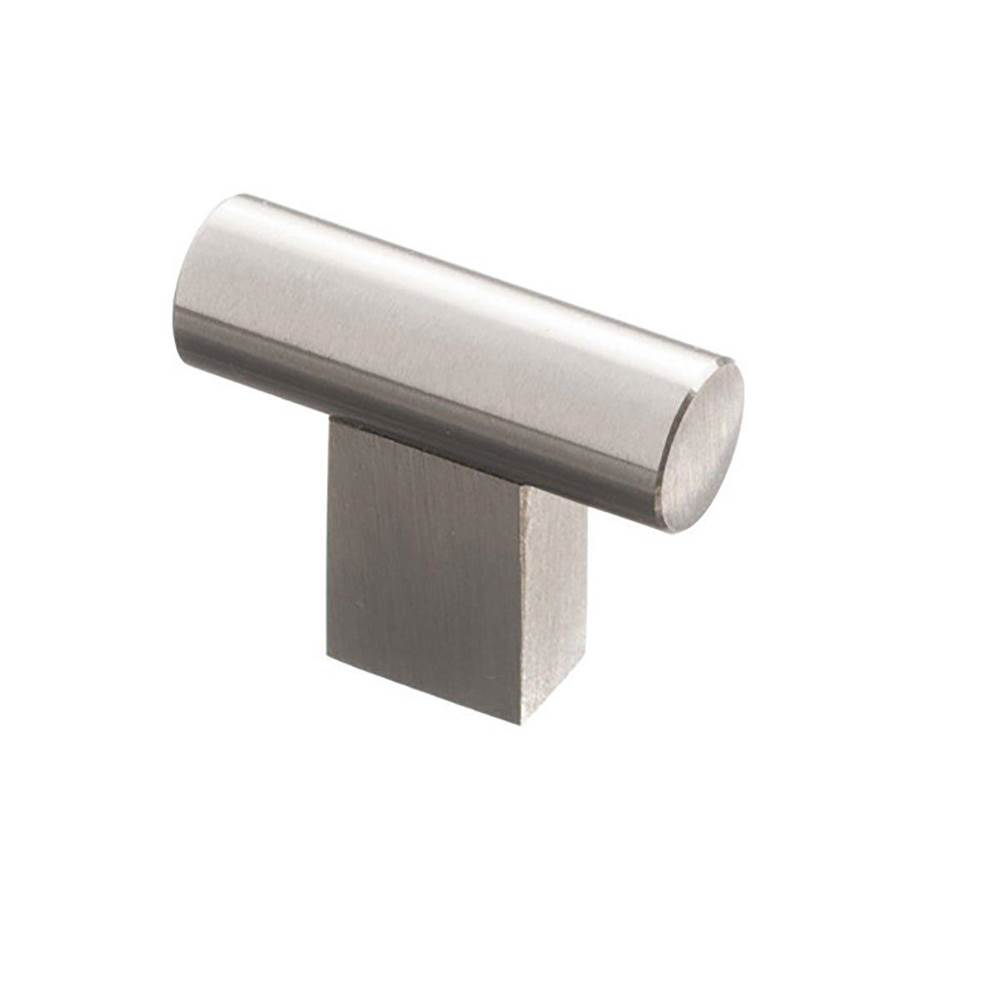 Colonial Bronze T Cabinet Knob Hand Finished in Satin Nickel