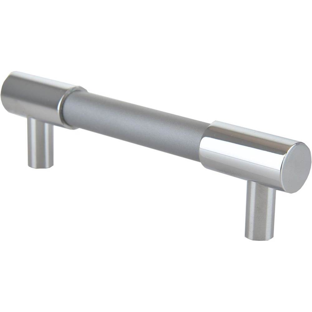 Colonial Bronze Cabinet, Appliance, Door and Shower Door Pull Hand Finished in Matte Satin Black and Polished Chrome