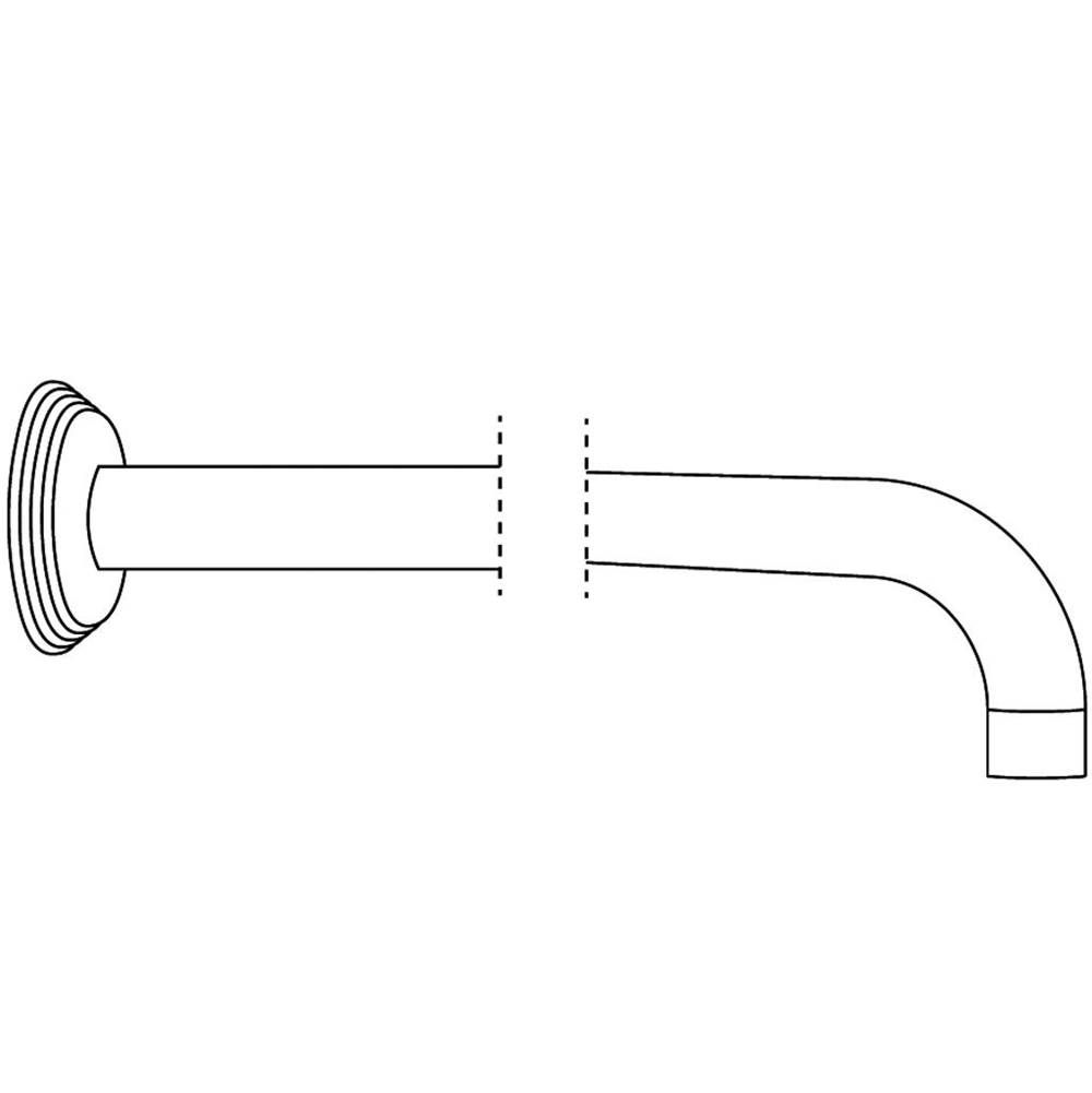 Cristal & Bronze Wall Mounted Shower Arm 450mm Length, 90 Degrees