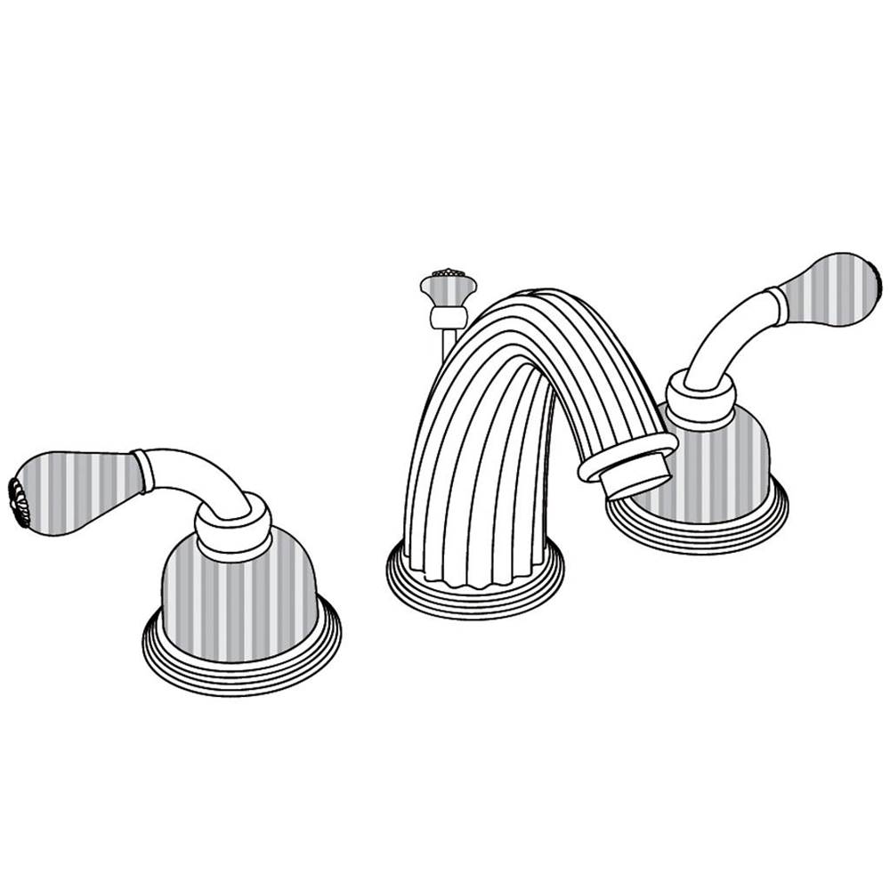 Cristal & Bronze 3-Hole Basin Mixer, Hoses And Connections, With Waste