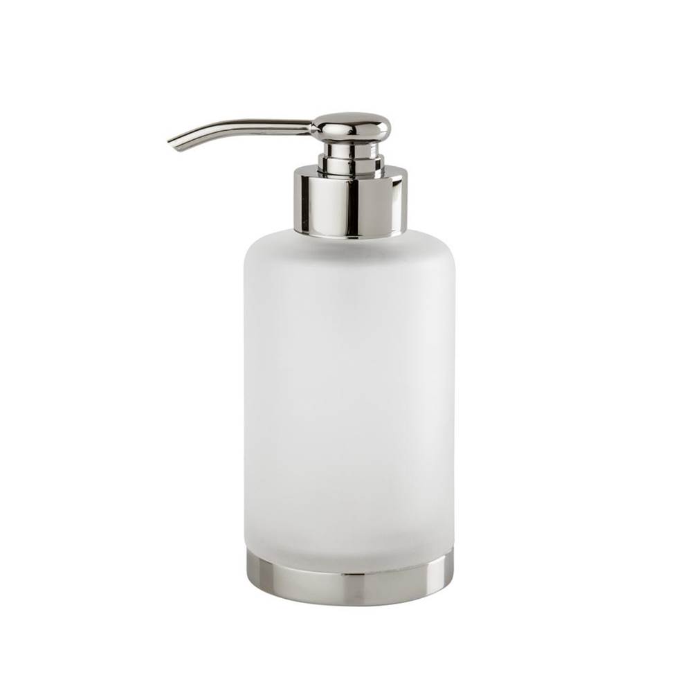 Cristal & Bronze Free-Standing Soap Dispenser, Large Size, Cont. 360Ml, Ø8cm, H. 17cm